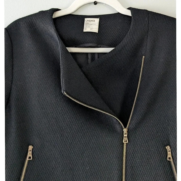 L'Agence Wool Blend Moto Jacket - Picture 4 of 7